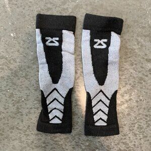Men's Small Zensah Compression Wool Calf Leg Sleeves Black Gray